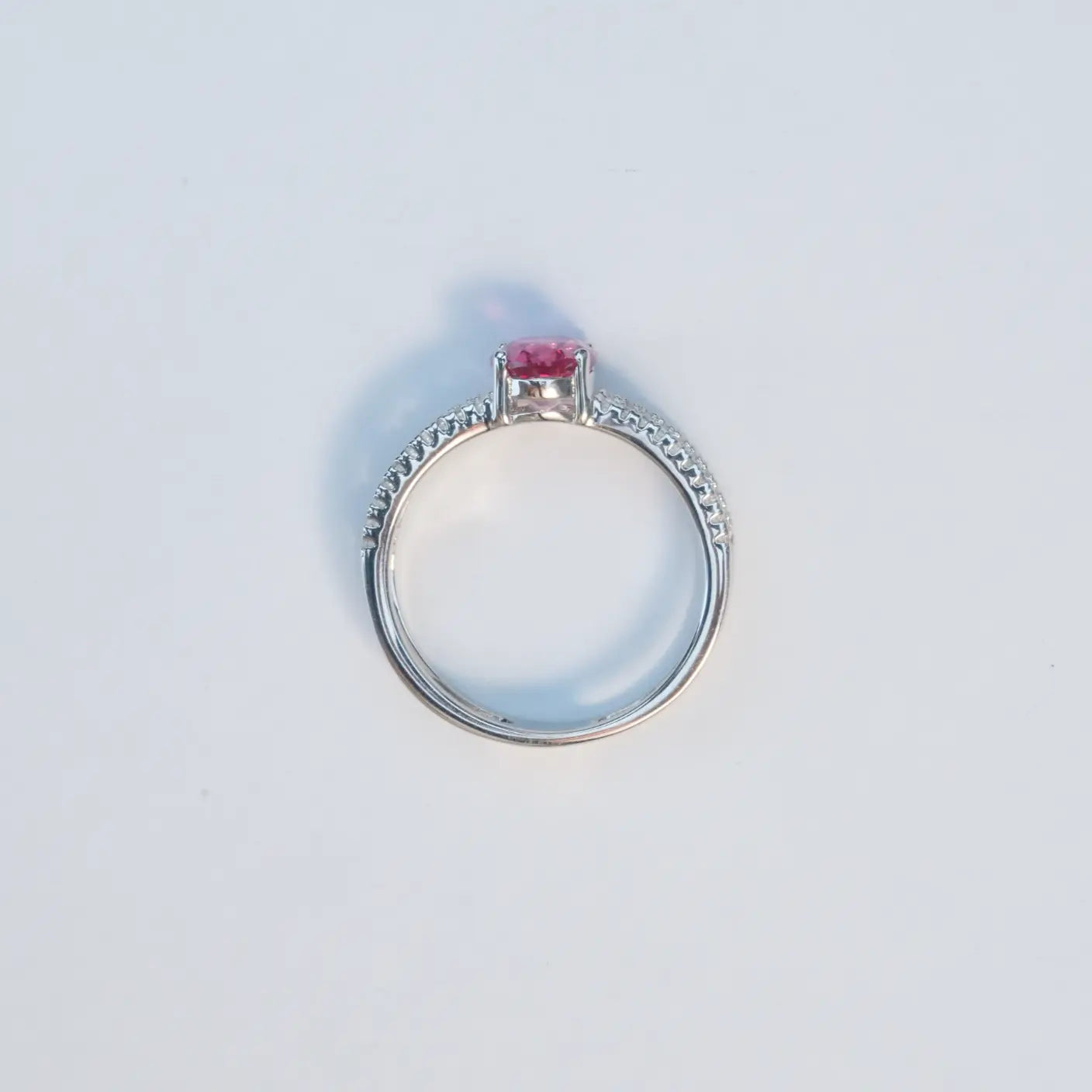 Sapphire (Padparadscha) Wide-band Ring