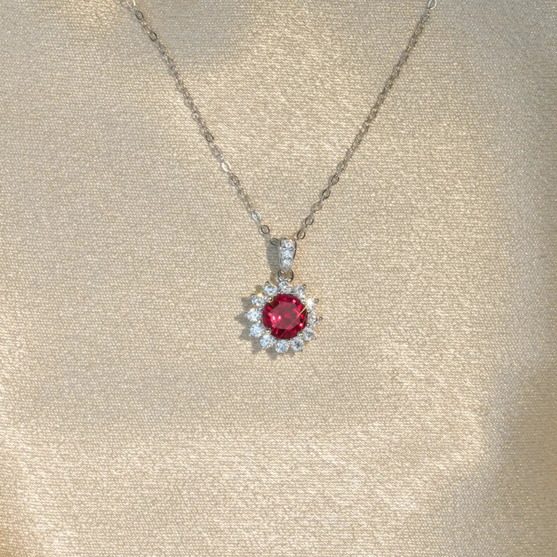 Ruby Necklace - Sunflower Style