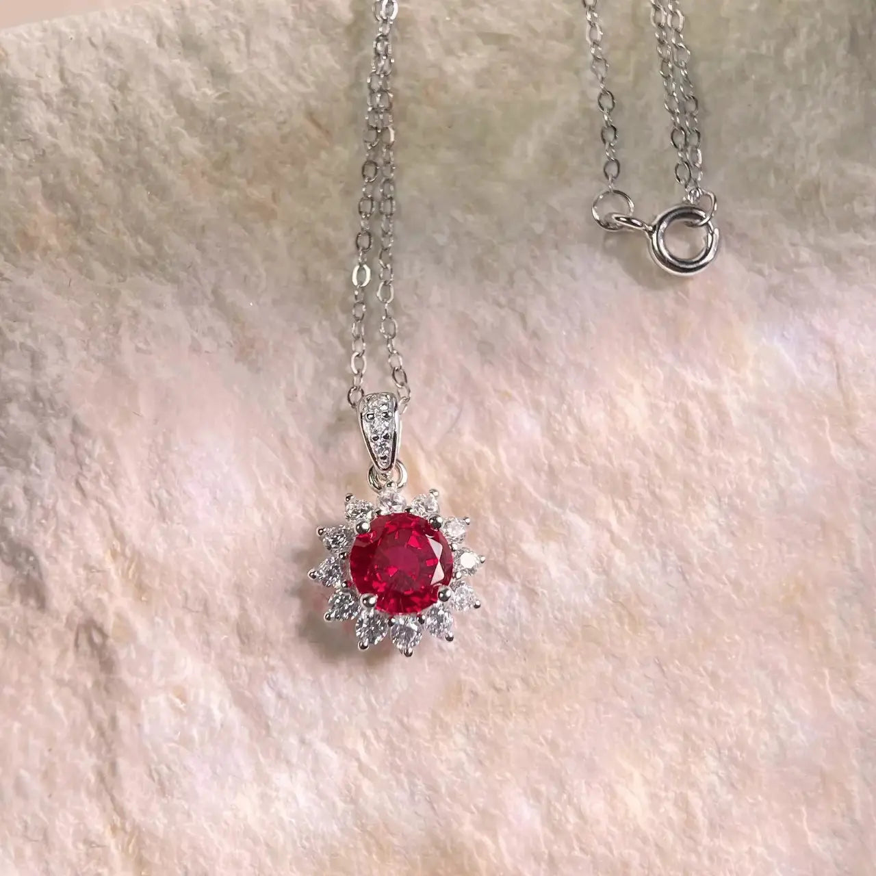Ruby Necklace - Sunflower Style