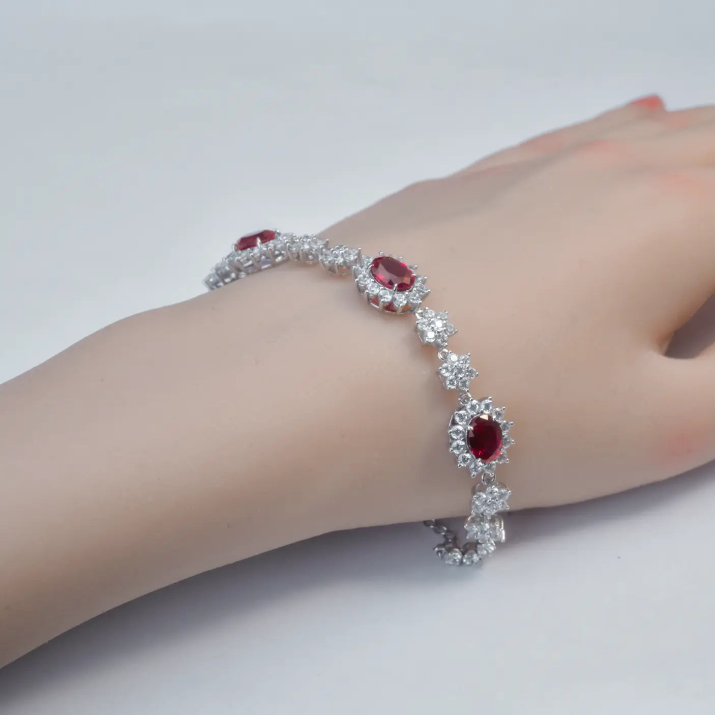 Luxury Ruby Bracelet - Sunflower Style
