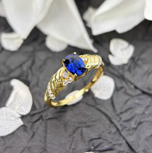 1.2ct Sapphire Ring -Twisted Style