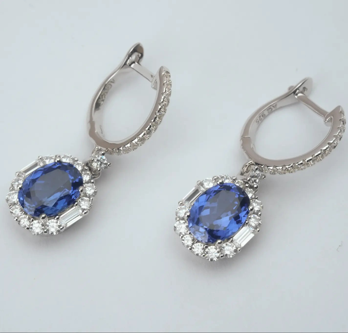 3ct Sapphire Earrings - Oval Style