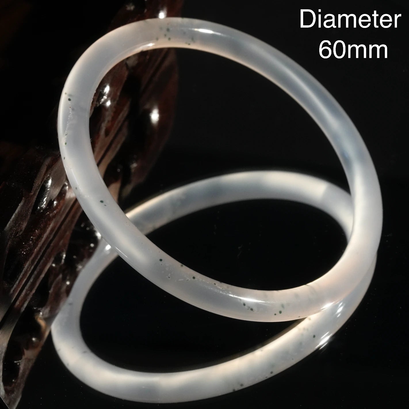Natural Color Agate Jingle Bangle - Mixed Color