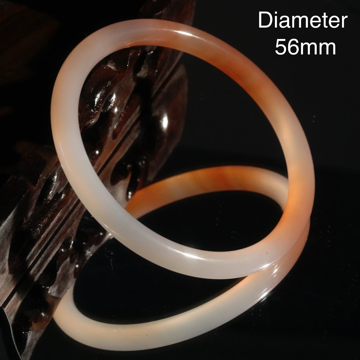 Natural Color Agate Jingle Bangle - Mixed Color