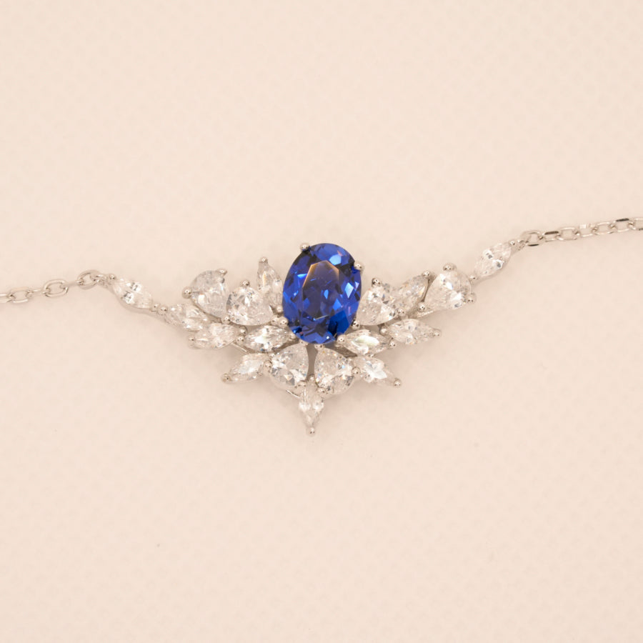 1.56ct Sapphire Necklace in two colors- Tilted Wings Styles