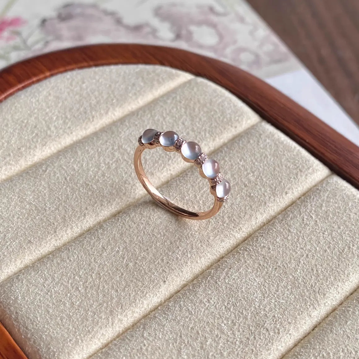 [Pre-order] Natural Glass-type Burmese Jadeite Band Ring