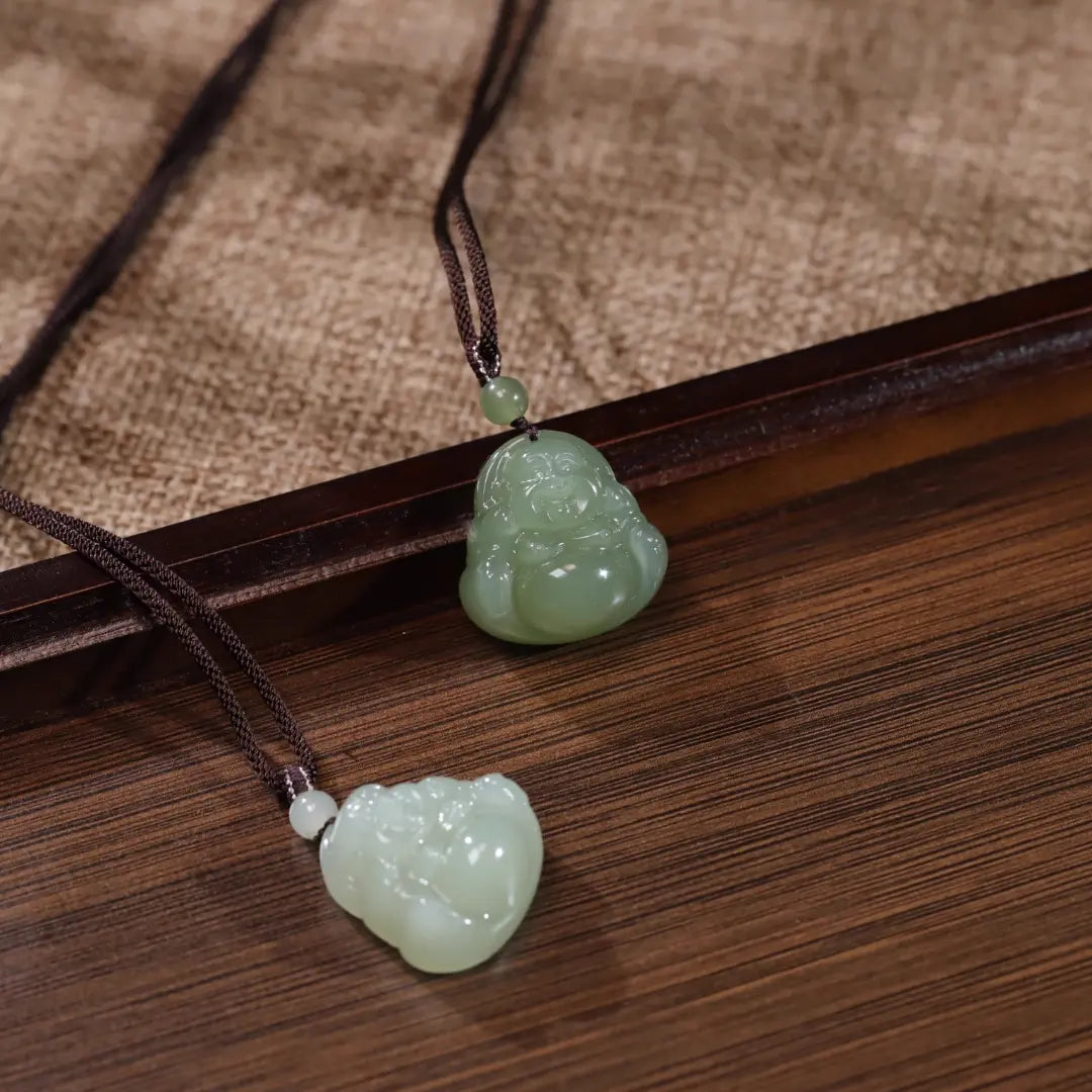 Natural Hetian Jade Buddha Pendant