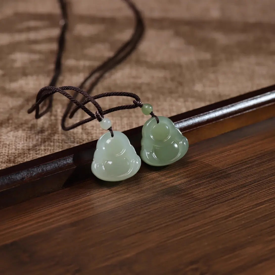 Natural Hetian Jade Buddha Pendant