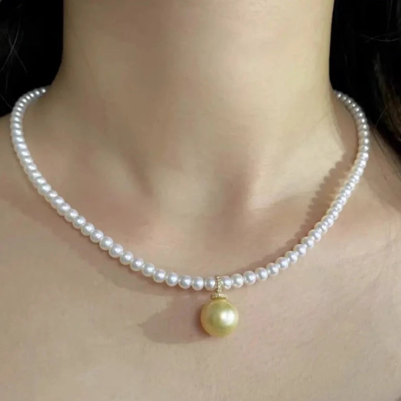 12mm South Pacific Golden Pearl Pendant