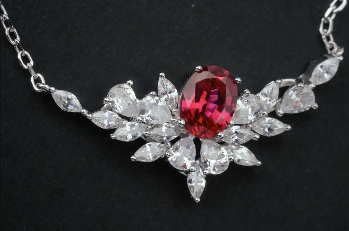 1.56ct Sapphire Necklace in two colors- Tilted Wings Styles