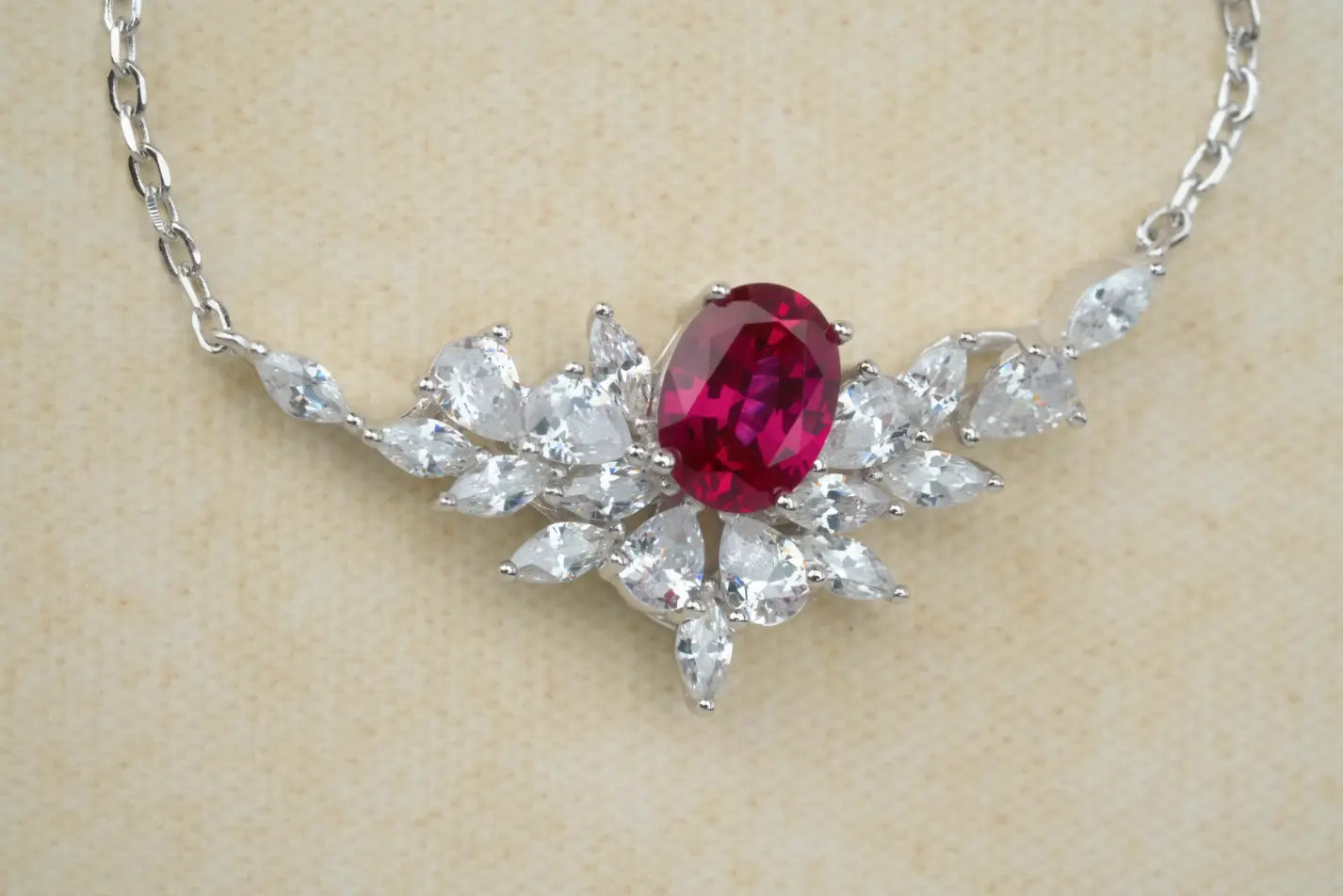 1.56ct Sapphire Necklace in two colors- Tilted Wings Styles