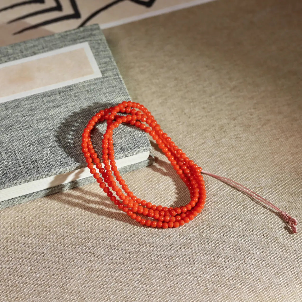Southern Red Carnelian Bead Necklace/Bracelet -Tomato Red Color