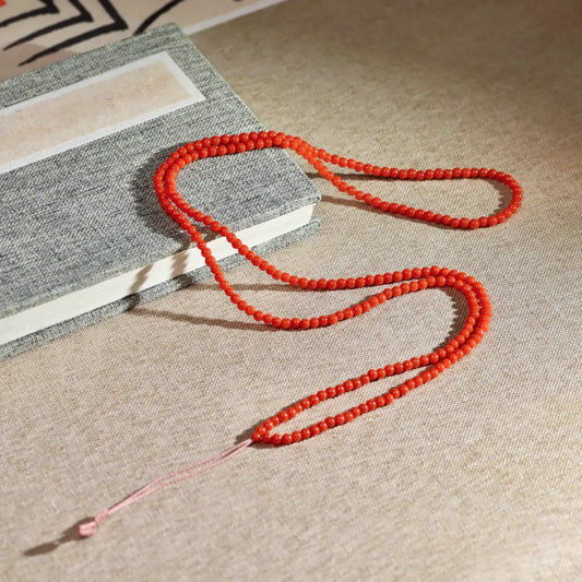 Southern Red Carnelian Bead Necklace/Bracelet -Tomato Red Color