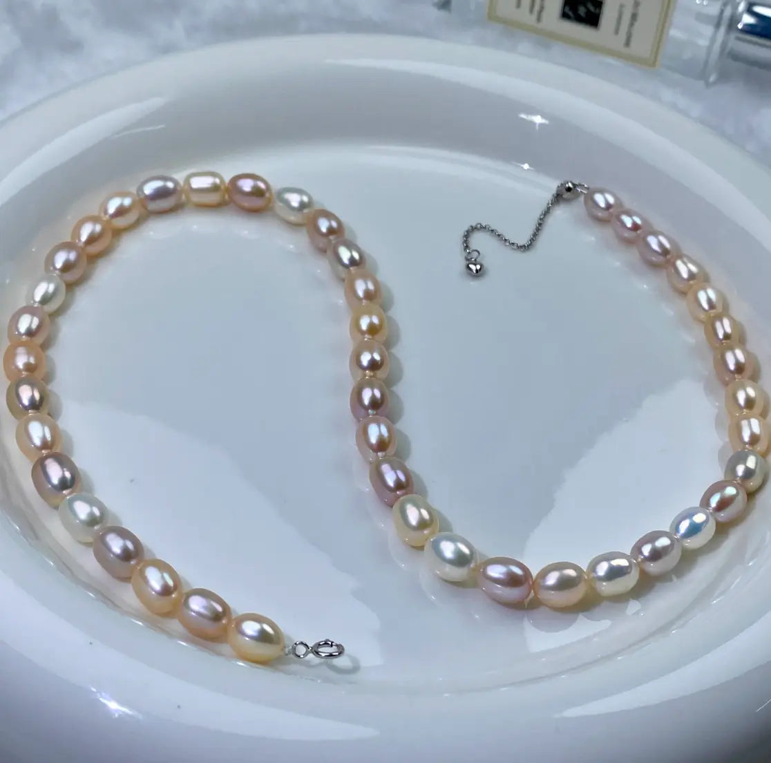 Freshwater (rice) Pearls Necklace - Mixed color