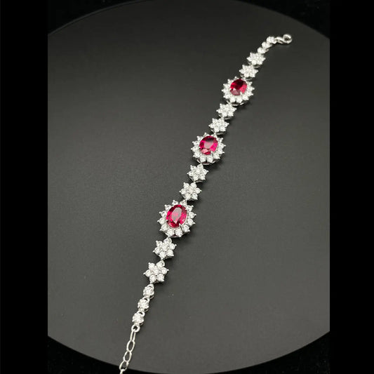 Luxury Ruby Bracelet - Sunflower Style