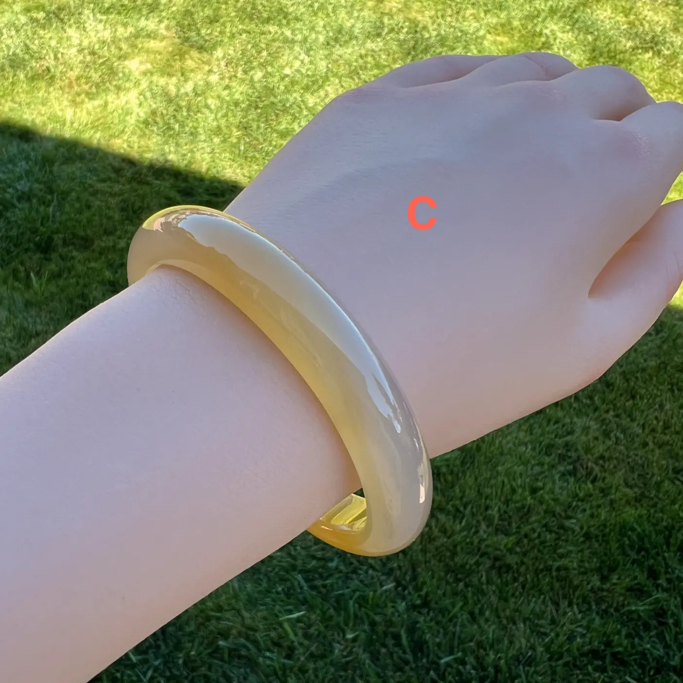 Yellow Agate Bangle
